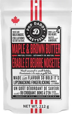 Produktbild von Pop Daddy Pretzels Maple & Brown Butter Sticks 212g