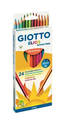 Zdjęcie produktu dla Kolorowe kredki Giotto elios w drewnianym etui z 24 elementami