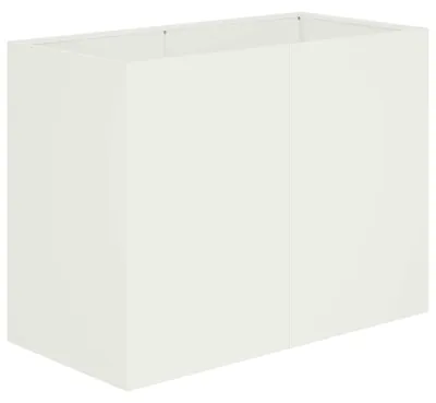 Image de vidaXL Pot de jardin blanc, 80 x 40 x 60 cm, en acier laminé à froid