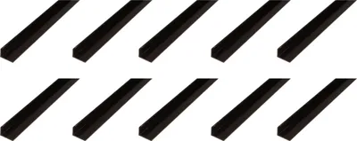 Produktbild von Alberts 10 x Winkelprofil, PVC, schwarz, 30 x 20 x 3 mm, Länge 2 m
