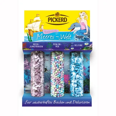 Produktbild von Pickerd Enchanting Sea World Zestaw 3 posypek cukrowych 70g