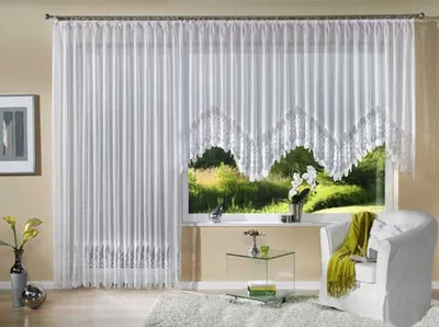 Produktbild von Jacquard Store Fertiggardine Bogen Gardine mit Kräuselband 240 cm