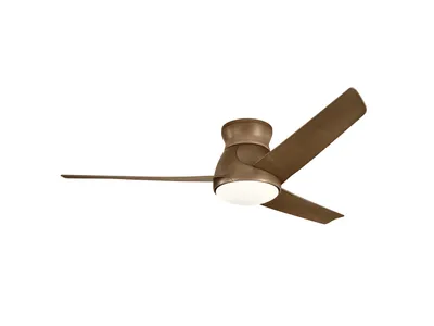 Produktbild von Elstead Eris leiser Deckenventilator mit LED Licht Ø152cm IP44 Außenbereich + Fernbedienung Walnuss