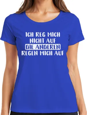 Obrázok produktu pre Nie som naštvaný Sarkastické vtipné výroky Humorné dámske tričko, modrá, L