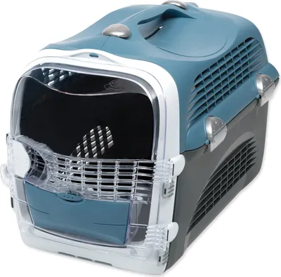 Zdjęcie produktu dla Pojemnik transportowy Catit Cabrio Carrier 53 x 27 x 40,5 cm niebiesko-szary