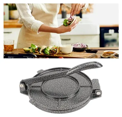 Produktbild von Hochwertige Tortilla-Presse, Roti-Maker, Taco-Presse aus Aluminiumlegierung mit Komfortablem Griff für den Küchengebrauch