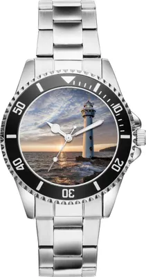 Produktbild von KIESENBERG Herrenuhr Armbanduhr Leuchtturm Geschenk Fan Artikel Zubehör Fanartikel Analog Quartz Uhr 2789