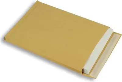 Produktbild von Faltentaschen 229x324x20mm C4 130g/qm HK Fenster VE=250 Stück braun