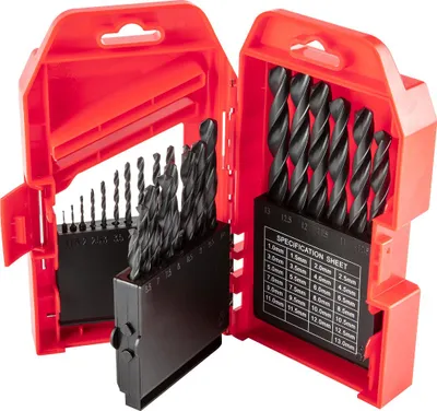 Zdjęcie produktu dla Top Tools Wiertła do metalu HSS, 1.0-13.0 mm, zestaw 25 szt.