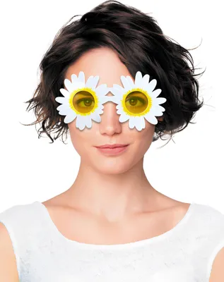 Image de Lunettes de soleil marguerite pour adultes - taille unique