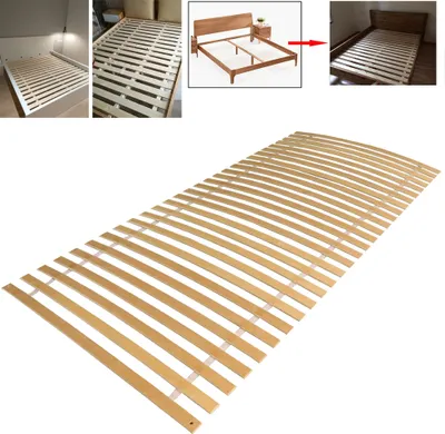 Zdjęcie produktu dla Stelaż listwowy Fiqops 90x200cm, 150KG, 28 listew, odpowiedni do wszystkich materacy, bez regulacji
