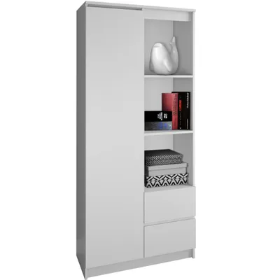 Obrázek produktu pro Topeshop RS-80 BILY BIEL, Bílá, 7 police/polic, Dřevotřískové desky, Dřevotřískové desky, ABS (akrylonitril-butadien-styren), Matný