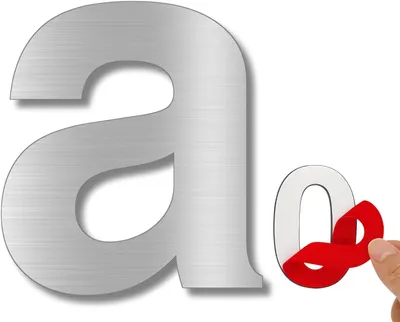 Image de Autocollant de numéro de maison, 100 mm, en acier inoxydable 304, numéro A, pour une utilisation en extérieur
