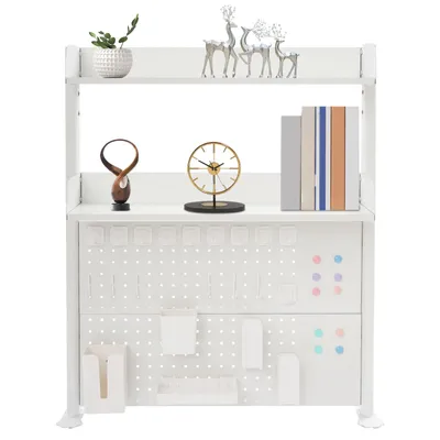 Produktbild von Schreibtisch-Organisationsregal, Clamp On Desk Organizer Regal, Mehrzweck-Bücherregal aus Stecktafeln