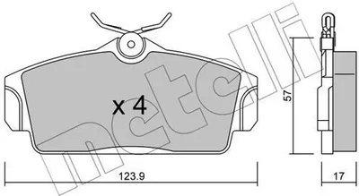 Produktbild von METELLI Bremsbeläge Satz Vorne Bremsklötze für NISSAN ALMERA II Hatchback (N16) 22-0305-0