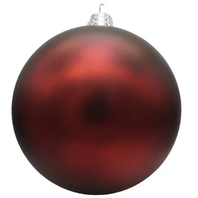 Produktbild von Große Weihnachtskugeln für den Außenbereich – bordeaux matt Ø 25 cm aus frostsicherem Kunststoff – Christbaumkugel aus Kunststoff für Außen
