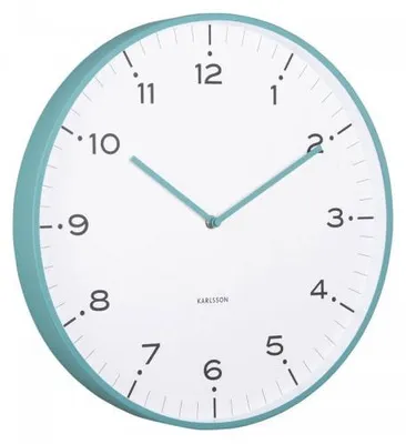 Imagen del producto de Karlsson KA6011BL, Reloj de pared, Digital, Redondo, Azul, Turquesa, Hierro, Batería