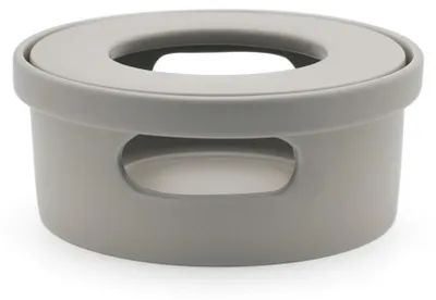 Produktbild von Porzellan Teewärmer grau Ø 14 cm - rundes Stövchen für 1 Teelicht - zum warmhalt