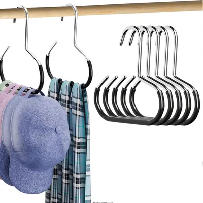 5er-Set Schalhalter aus Metall, runder Krawattenhalter, platzsparend