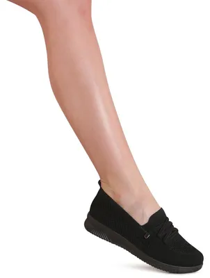 Produktbild von topschuhe24 3239 Damen Halbschuhe Sportliche Slipper, Farbe:Schwarz, Größe:37 EU