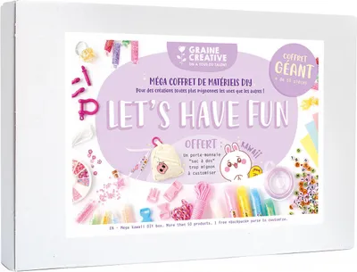 Produktbild von Kawaii Bastelset mit 5 Glitzerklebestiften und 250 bunten Alphabet-Perlen