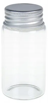 Obrázek produktu pro rKonik Skleněná lahvička s kovovým víčkem 37x70mm