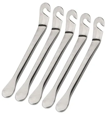 Immagine prodotto di Set di leve per pneumatici da bicicletta, 5 pezzi, acciaio inossidabile, 12 cm, per riparazioni