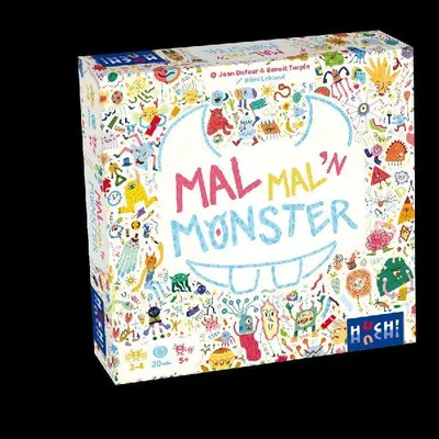 Produktbild von HUCH! | Mal mal´n Monster | Kinderspiel | Würfelspiel | Monstermäßiger Malspaß, auch für Nicht-Maler | fördert Kreativität | Zeichne dein individuelles Monster | für 2 bis 4 Spieler ab 5 Jahren