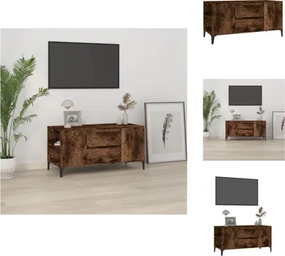 Produktbild von vidaXL TV-Schrank Räuchereiche 102x44,5x50 cm Holzwerkstoff -  TV-Möbel