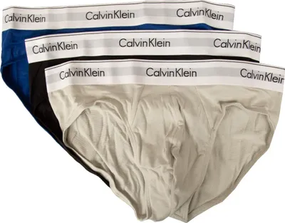 Obrázok produktu pre Pánske slipy CK CALVIN KLEIN, 3-balenie, viditeľný elastický bavlnený trojbalenie spodnej bielizne, článok NB2379A HIP BRIEF 3P, L, bavlna 95 %, Elastan 5 %