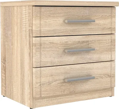 Produktbild von VAJA Nachttisch Odilia 3 Schubladen Eiche Sonoma Nachbildung