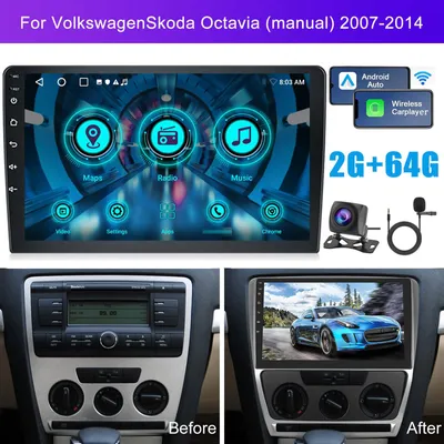 Immagine prodotto di Autoradio da 9 pollici - Sistema multimediale touchscreen - Android 13 - CarPlay e Android Auto wireless
