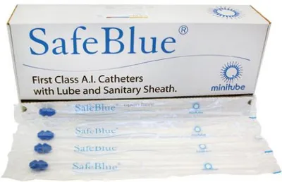 Produktbild von Safe Blue Kat.m.Gleitmittel u. Schutzh. steril, 100 Stück/Ktn