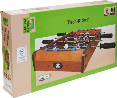 Produktbild von Natural Games Tischkicker, aus Holz, mit 12 Spielern aus Kunststoff, ca. 51x31,5x9 cm, für 2-4 Spieler, ab 5 Jahren