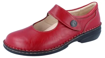 Productafbeelding van Finn Comfort Laval, Campari, Rood, Leer, NIEUW, Dames, Slipper - Dameschoenen. Comfortabele ballerina/slipper, rood