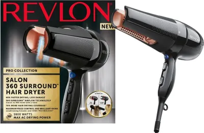 Obrázek produktu pro Revlon RVDR5206E, Černá, Zlato, 1800 W