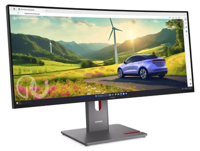 Produktbild von ThinkVision P34WD-40 (86.4 cm (34 Zoll), schwarz, WQHD, IPS, Curved, KVM, USB-Hub, USB-C, HDMI, DP, 120Hz Panel)