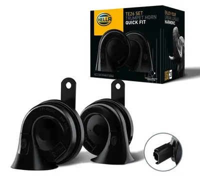 Productafbeelding van HELLA 3FH 012 010-161 Hoornsysteem voor RENAULT Clio III (hatchback, modelnummers BR0/1, CR0/1), CLIO II (modelnummers BB0/1/2, CB0/1/2), Trafic III bestelwagen (FG), KANGOO