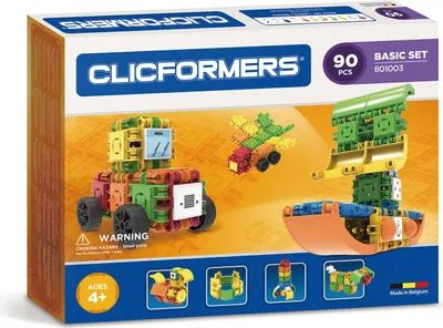 Zdjęcie produktu dla Zestaw podstawowy klocków konstrukcyjnych Clicformers 90 elementów Pro Kids