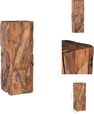 Productafbeelding van vidaXL Bijzettafel 30x30x80 cm, massief teakhout - Bijzettafels