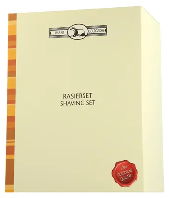 Productafbeelding van Golddachs Scheerset, chroom, met zeepkom, borstel van synthetisch haar en Fusion scheermes (4-delig)