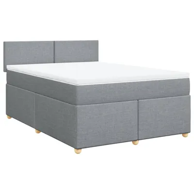 Produktbild von vidaXL Boxspringbett mit Matratze Hellgrau 140x190 cm Stoff