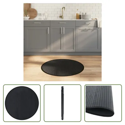Imagen del producto de The Living Store: Alfombra redonda, color , 80 cm, de bambú