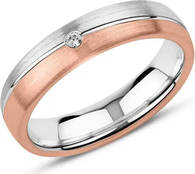 Produktbild von 925er Silberring für Damen von Unique, rosévergoldet Zirkonia