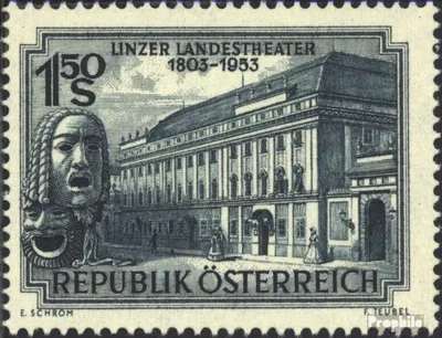 Produktbild von Briefmarken Österreich 1953 Mi 988 (kompl.Ausg.) mit Falz Linzer Landesth.