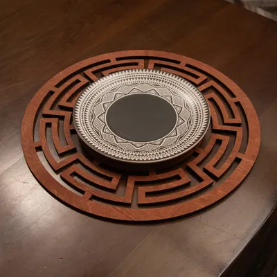 Immagine prodotto di Hermia Concept, Labirinto - Rosa, Set di tovagliette in legno (6 pezzi), 100% LEGNO, Rosa, 36 x 36 cm
