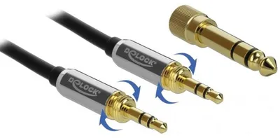 Produktbild von DeLOCK 85787, 3.5mm, Männlich, 3.5mm, Männlich, 3 m, Schwarz, Grau