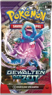 Produktbild von Pokémon Booster Karmesin & Purpur – Gewalten der Zeit – 10 Sammelkarten - Sammelkarten Spiel