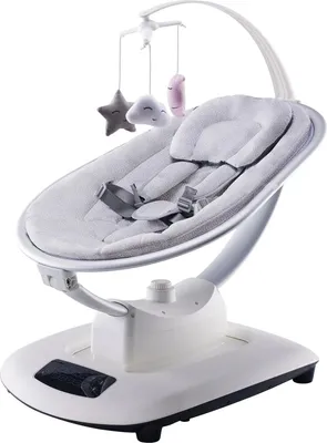 Produktbild von Elektrische Babywippe - Babyschaukel - Fernbedienung - 5D Schaukeltechnologie - Musikbibliothek - Adaptive Neigung - 0–6 Monate - Bis 20 kg - Hellgrau