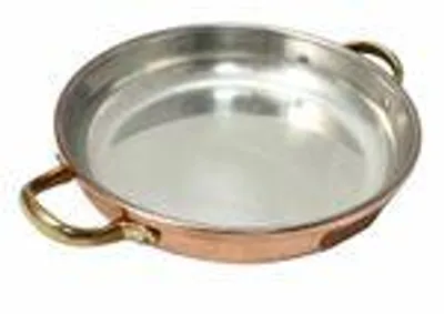 Produktbild von "CopperGarden®" Schmorpfanne ø24 cm mit Messingriffen | Kupfer verzinnt